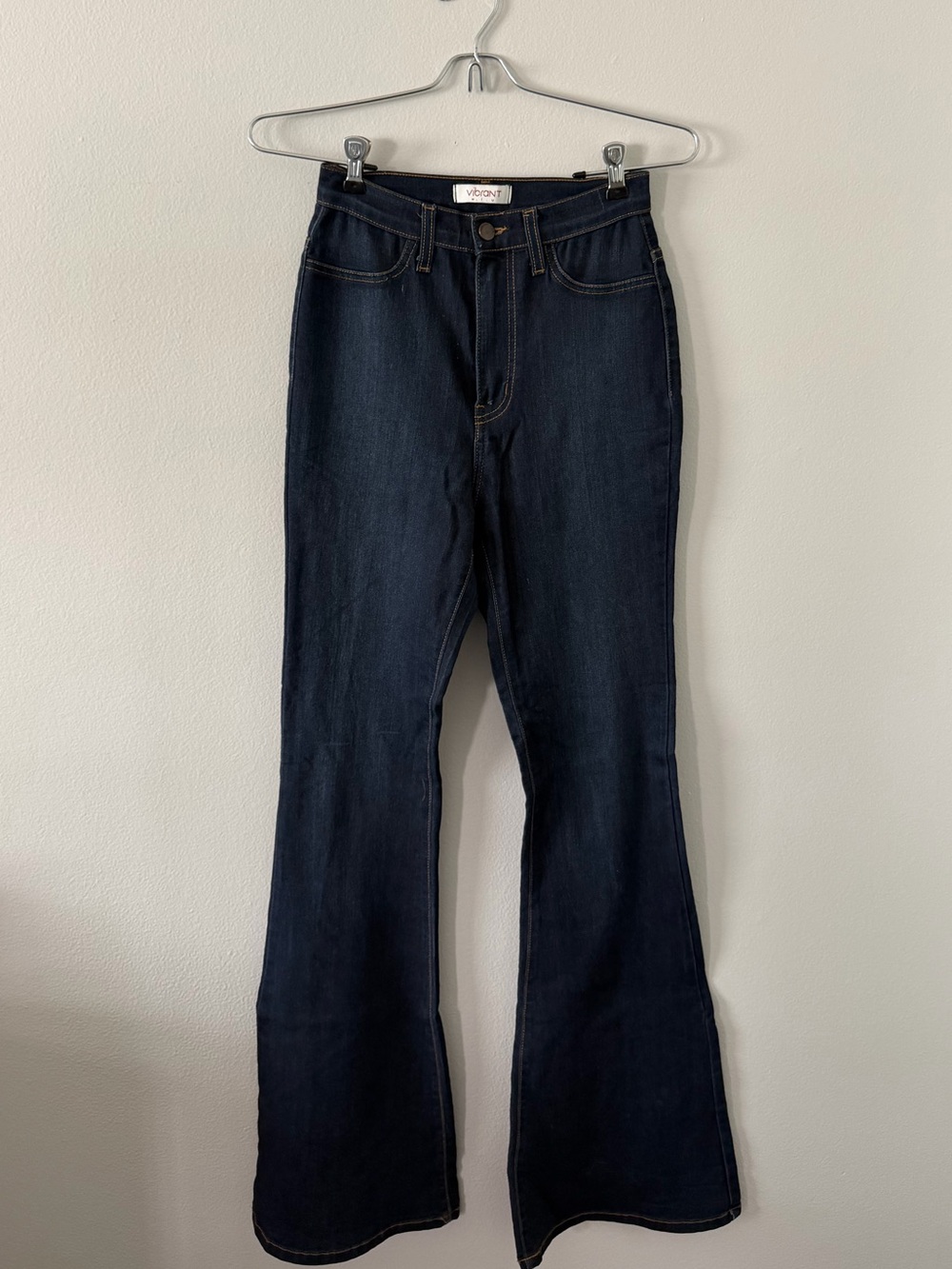 Vibrant Dark Indigo Wide-Leg Jeans